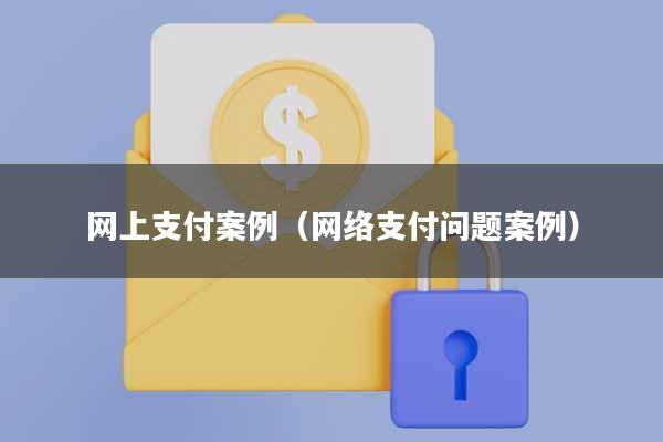 网上支付案例(网络支付问题案例)