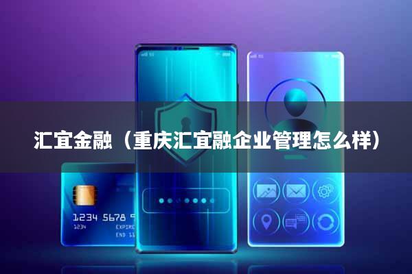 汇宜金融(重庆汇宜融企业管理怎么样)